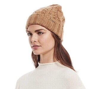 Michael Kors Cable Knit Tan Beanie Hat New